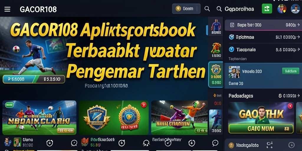 Screenshot gameplay GACOR108 menampilkan berbagai opsi taruhan olahraga.