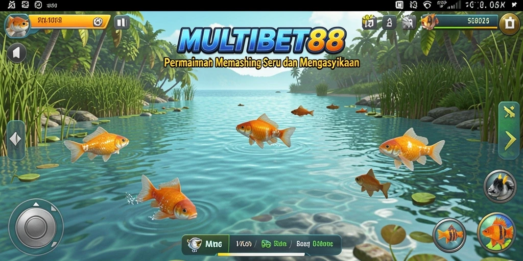 Screenshot gameplay MULTIBET88 yang menampilkan aksi memancing yang seru.