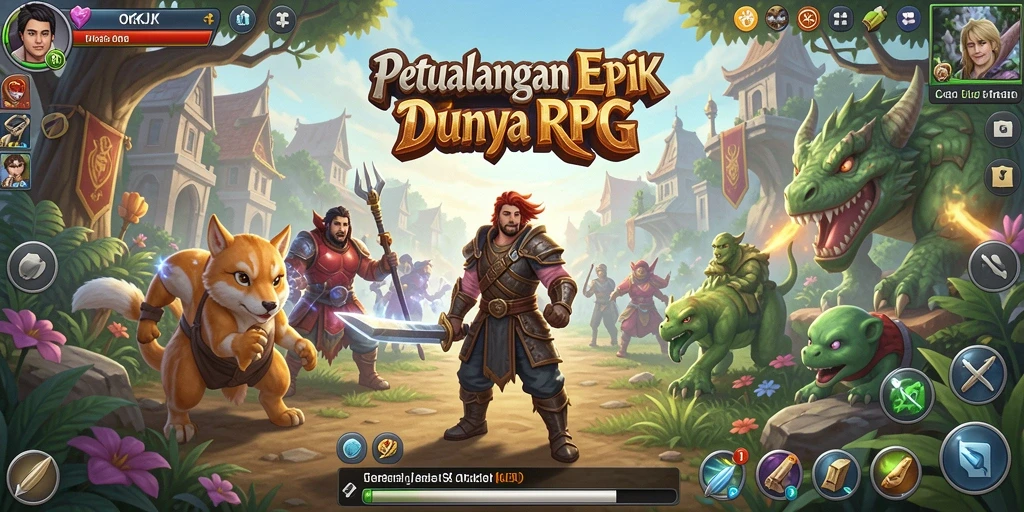 Tampilan gameplay menakjubkan dengan aksi RPG yang seru.