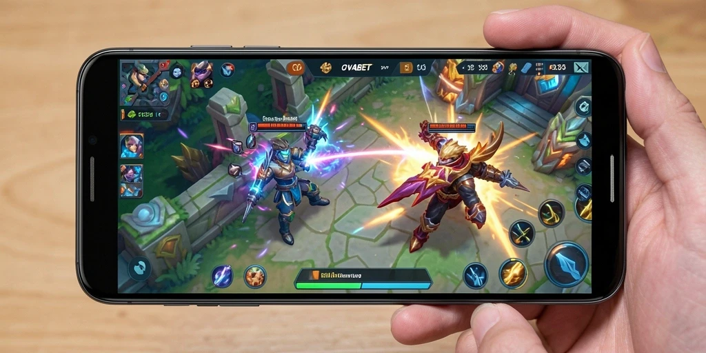 Screenshot gameplay seru dari OVABET dengan strategi tim.