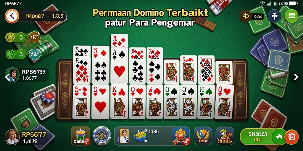 Screenshot RP6677 menampilkan gameplay seru Domino.