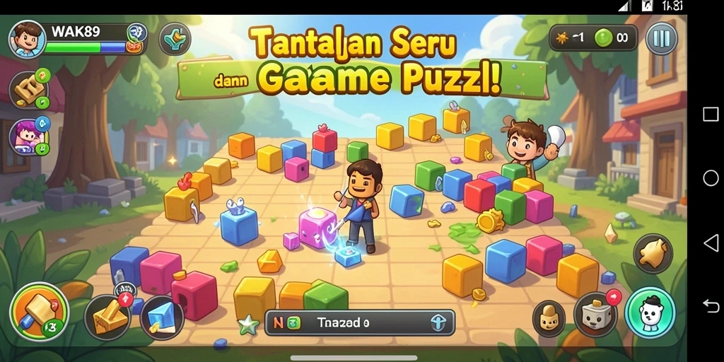 Tampilan gameplay WAK89 yang menarik dan penuh tantangan Puzzle.